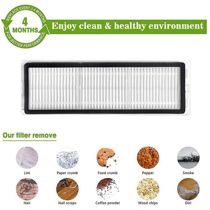 7pcs Washable Mop Cloth Hepa Filter