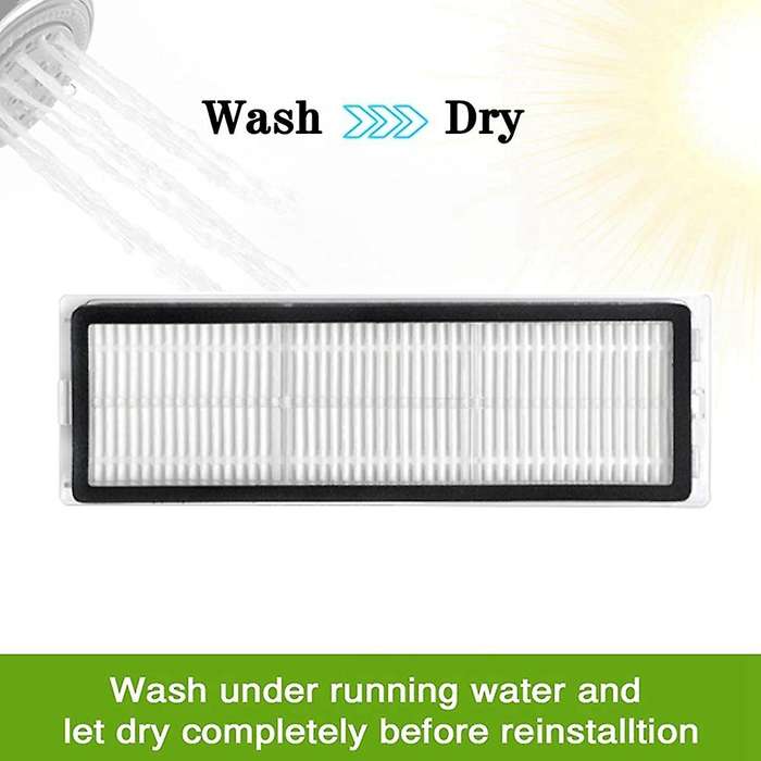 7pcs Washable Mop Cloth Hepa Filter