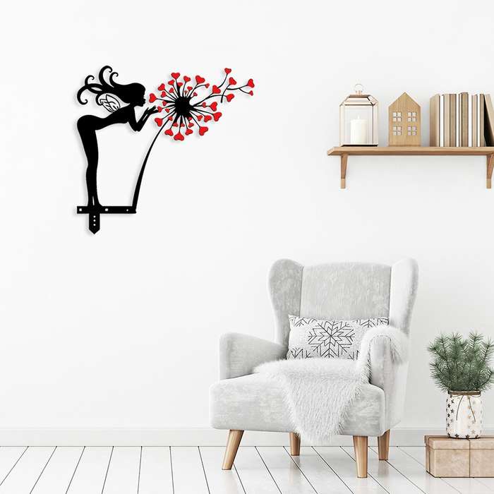 Creative Flower Sculpture Silhouette Garden Decor Outdoor Metal Art