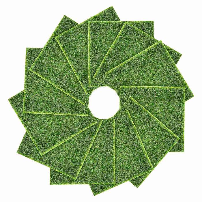 10pcs Artificial Garden Grass,6x6in Miniature Ornament Diy Grass