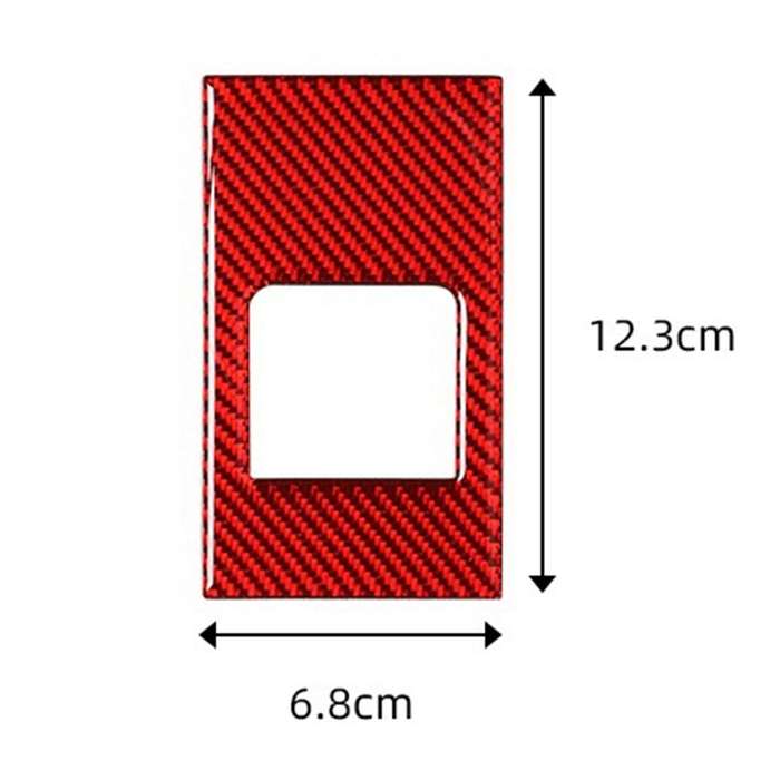 Car Carbon Fiber Red Rear Cover Sticker Trim for - Panamera 2010-2016