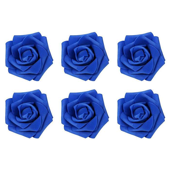 100pcs Foam Rose Flower Bud Artificial Flower Royal Blue