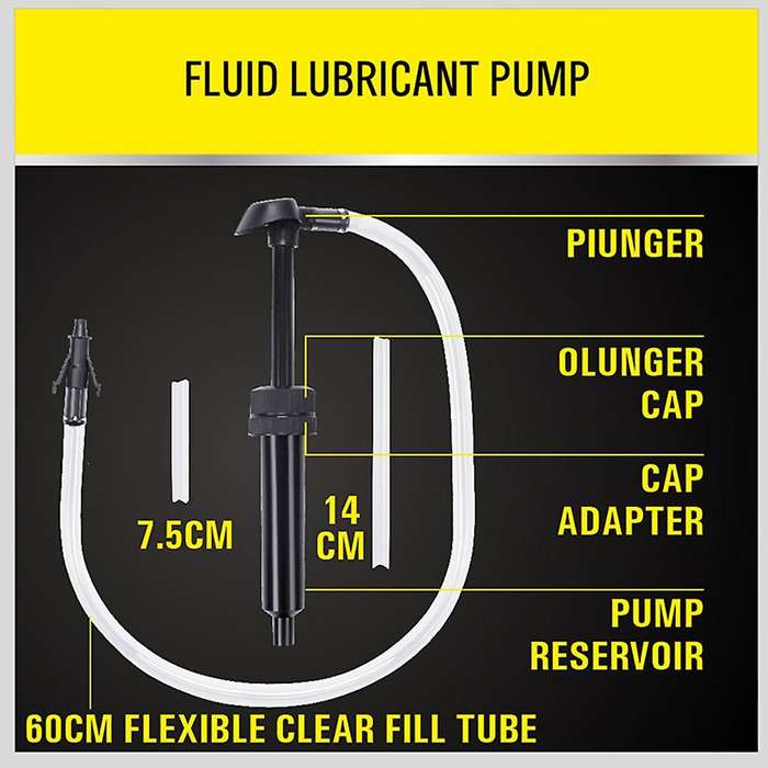 Horusdy Fuel Oil Hand Siphon Pump Car Manual Gas Oil Liquid Syphon