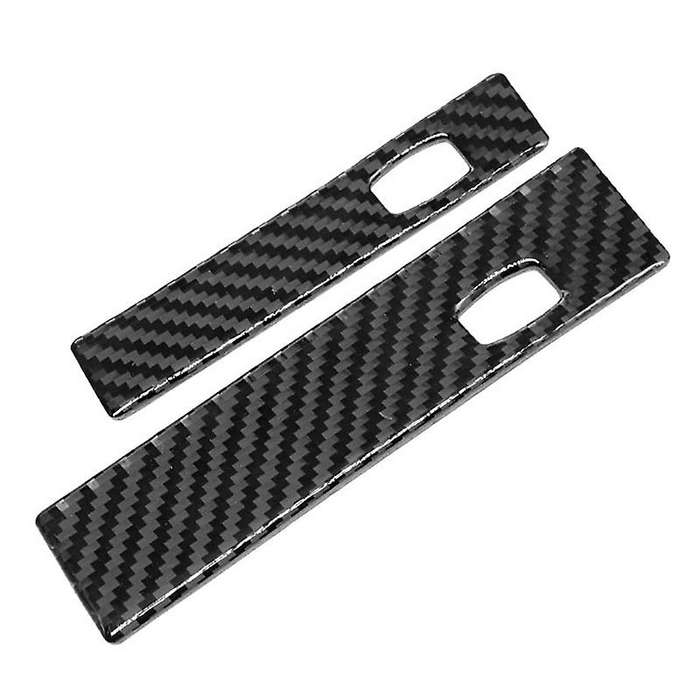 3pcs Carbon Fiber Co-pilot Water Cup Holder Frame Decoration Cover