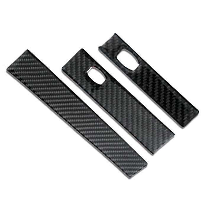 3pcs Carbon Fiber Co-pilot Water Cup Holder Frame Decoration Cover