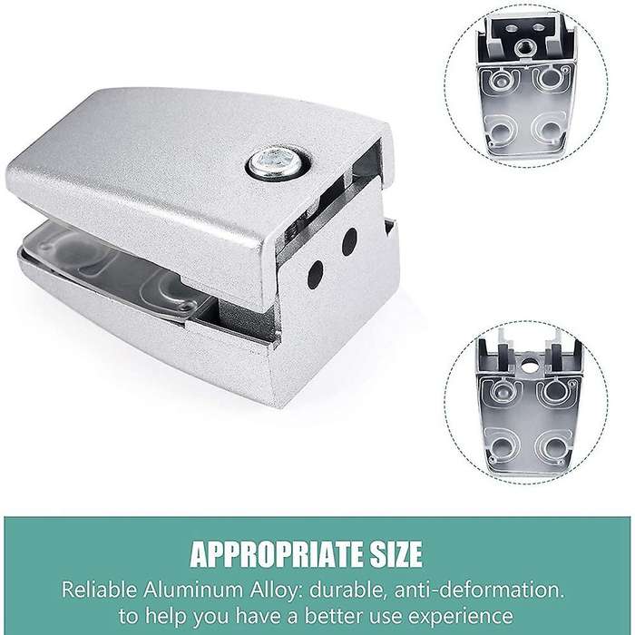 4 Pieces Sneeze Guard Bracket Support Aluminum Alloy Bracket (silver)
