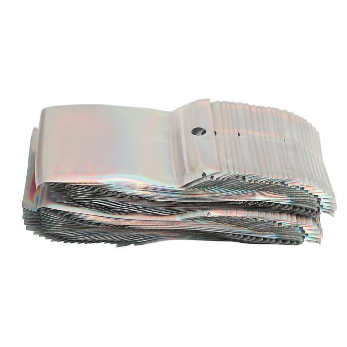 200 Pieces Resealable Smell Proof Bags(holographic Color,2.75x4 Inch)