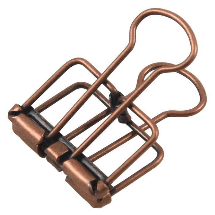 12 Pcs Reusable Paper Clips Small Skeleton Clips (bronze)