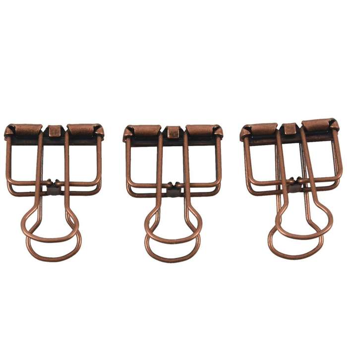 12 Pcs Reusable Paper Clips Small Skeleton Clips (bronze)