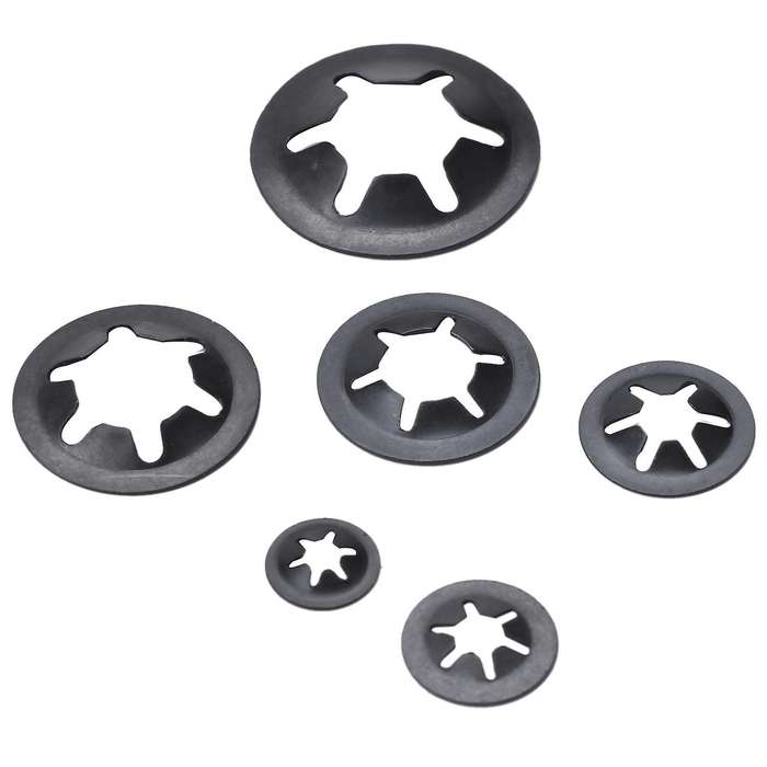 280pcs Tooth Starlock Push On Locking Washers Speed Clips Washers
