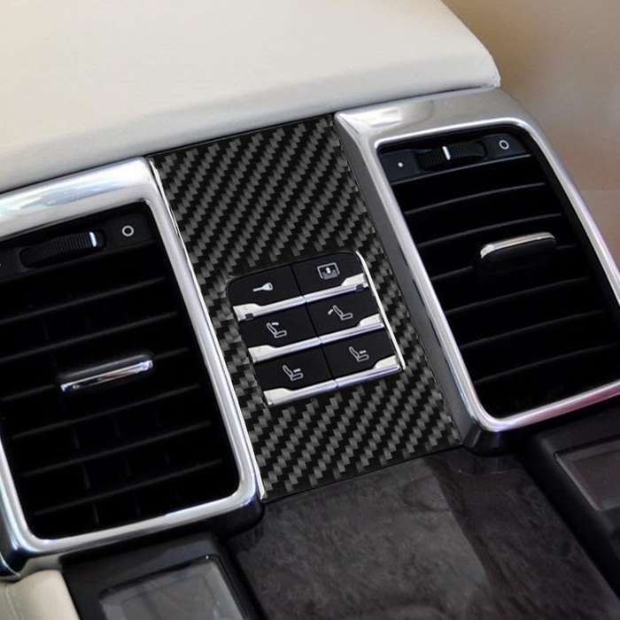 Car Carbon Fiber Rear Cover Sticker Trim for - Panamera 2010-2016