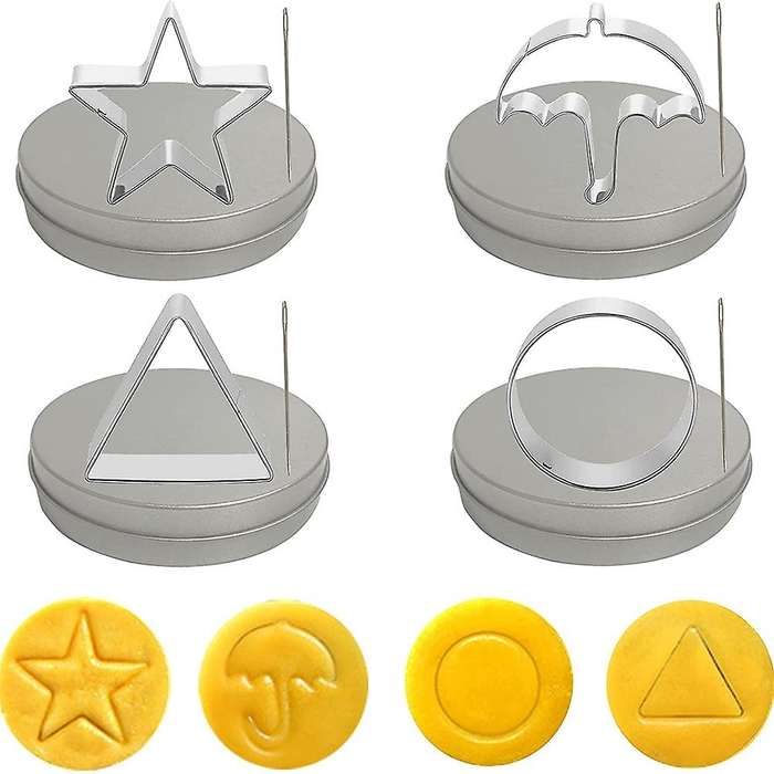 Dalgona Candy Making Tools Set Stainless Steel for Ppopgi 4 Piece Set