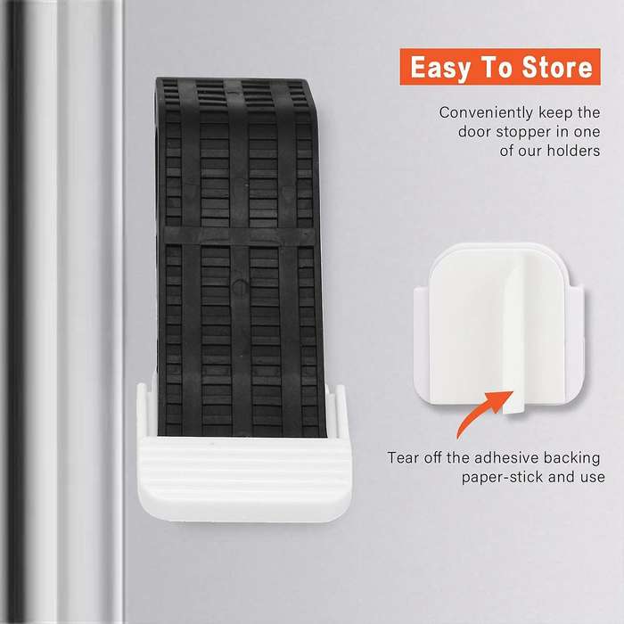 Door Stoppers Rubber Security Wedge for Concrete, Tile - Door Stop