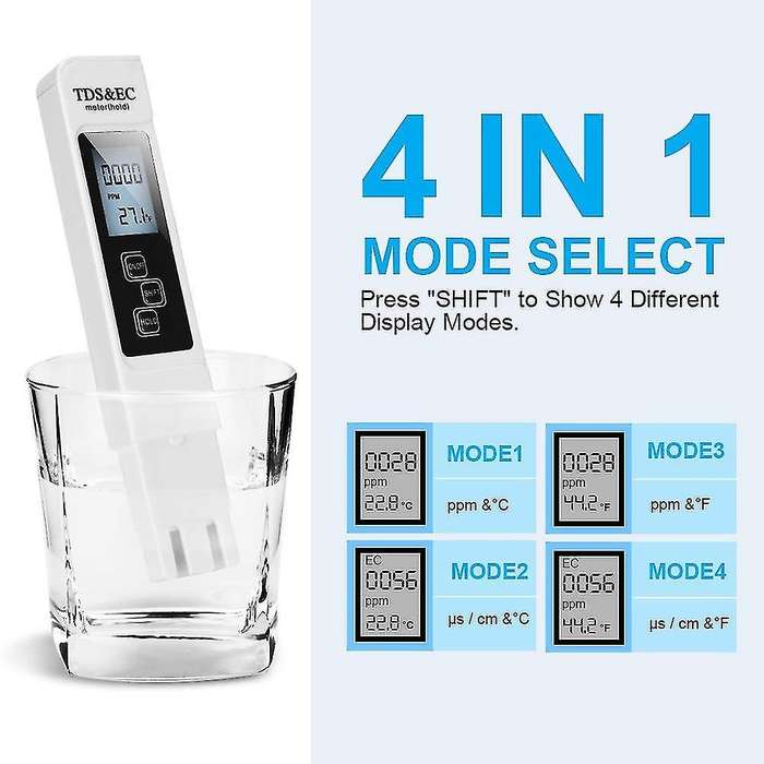 Ph Meter and Tds Meter,digital Water Quality Tester, 0-9990 Ppm