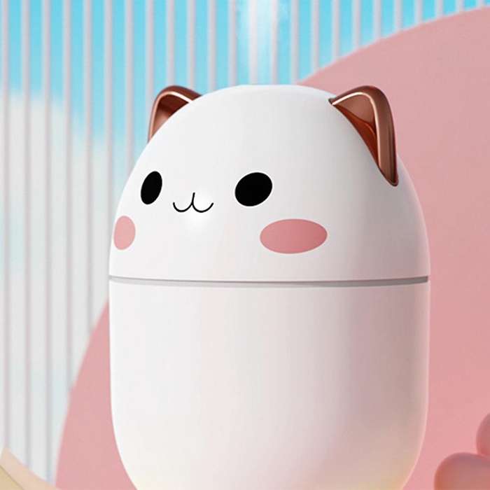 200ml Air Humidifier Cute Aroma Diffuser with Night Light Cold Mist A