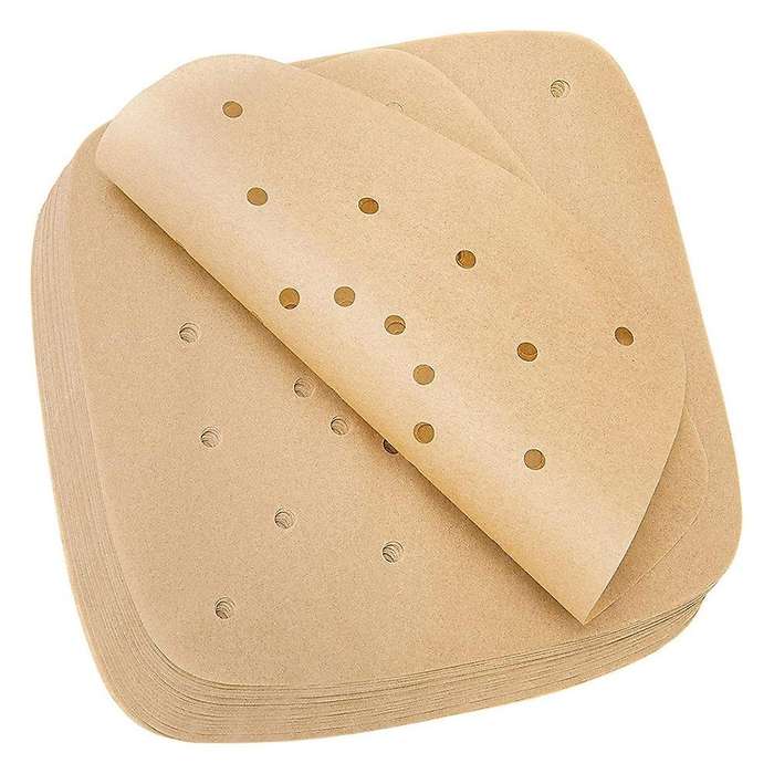 200pcs Oven Baking Paper Steamer Paper Kitchen Paper 8.5 Inches,brown