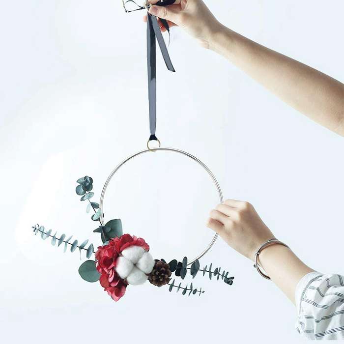 Metal Rings Hoops 15 Pieces Silver Rings for Dream Catcher,5 Sizes