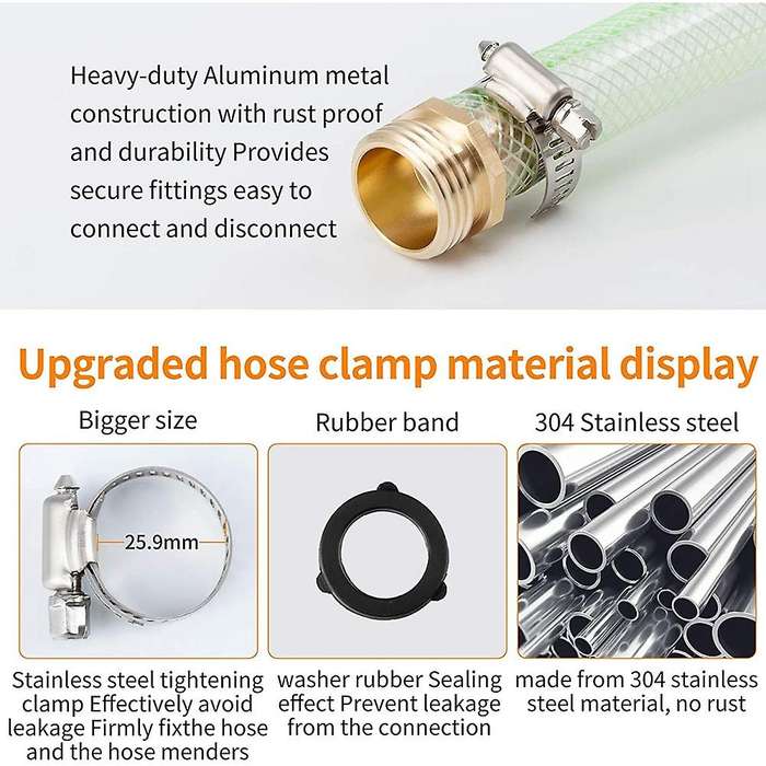 Garden Hose Repair Kit, Aluminum Garden Hose Connector