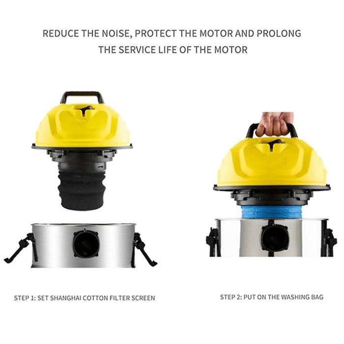 4 Pack Textile Filter Bag for Karcher Mv1 Wd1 Wd2 Wd3 Vacuum Cleaner