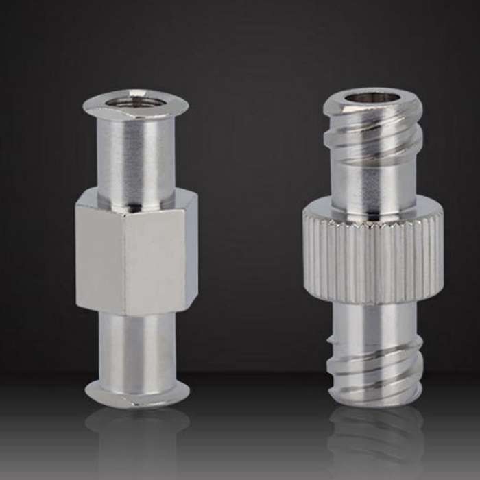 10pcs Coupler Luer Syringe Connector Metal Double Joints Adapter