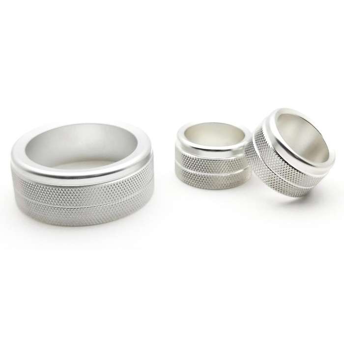 3pcs for Toyota Tundra 2014-2021 Car Ac Volume Vent Knob Ring, Silver