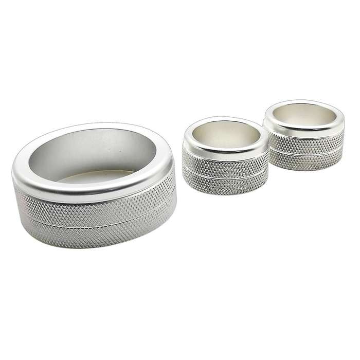 3pcs for Toyota Tundra 2014-2021 Car Ac Volume Vent Knob Ring, Silver