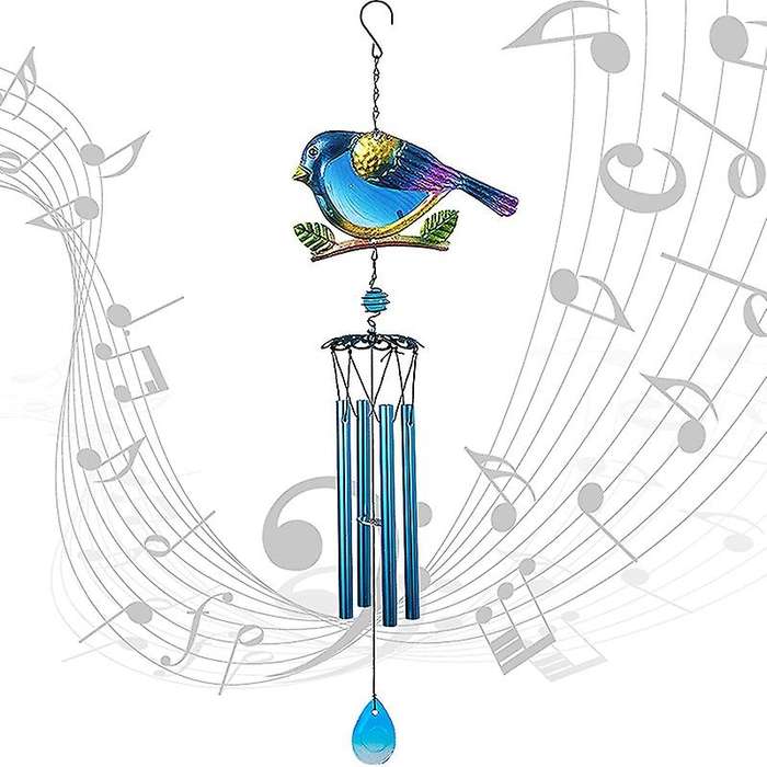 Mobile Romantic Blue Bird Wind Chimes for Festival Garden Decoration