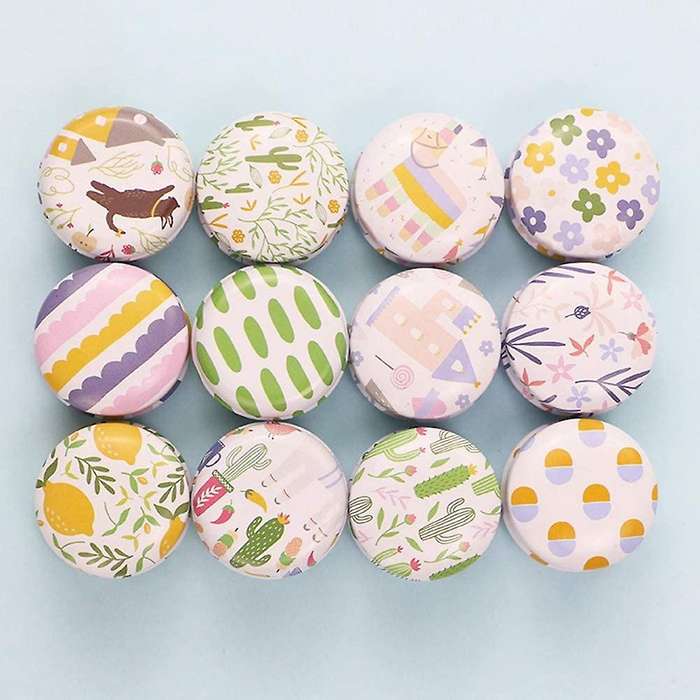12 Pcs Tinplate Tin Jars with Lids 0.5 Oz for Making Bulk Lip Balm B