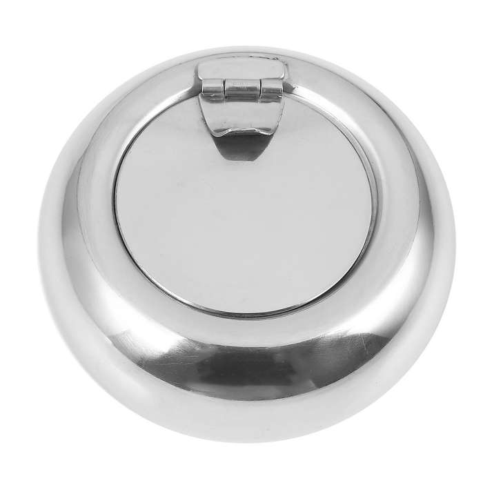 Stainless Steel Drum Shape Ashtray with Cover Car Living Room Office