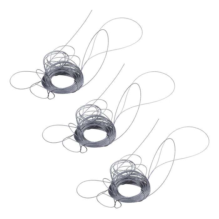 3x Stainless Steel Wire Rope Cable Rigging, Length:15m Diameter:1.0mm