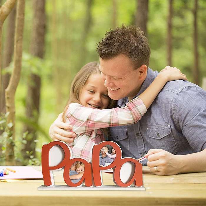 Father's Day Papa Picture Frame,dad Gifts From Daughter, - Red