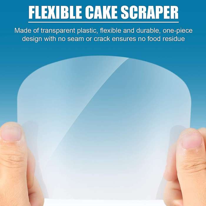 30 Pcs Cake Cream Scraper Transparent Flexible Plastic Pastry