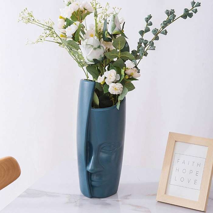European Home Decor Plastic Vase Unbroken Wedding Flower(pink)