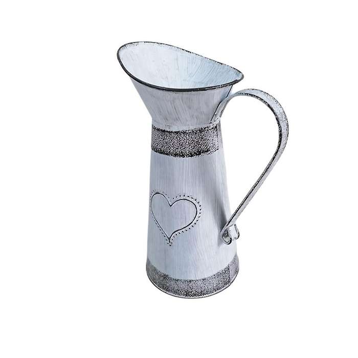 Wrought Iron Flower Pot Retro Tin European Vase Garden Decoration
