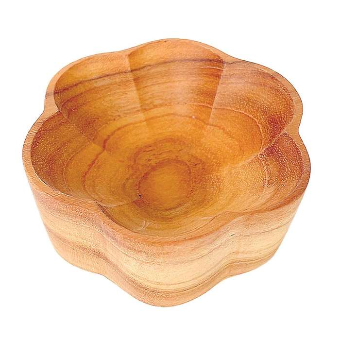 Japanese Teak Flavor Solid Wood Creative Pear-shaped Dish (flower)