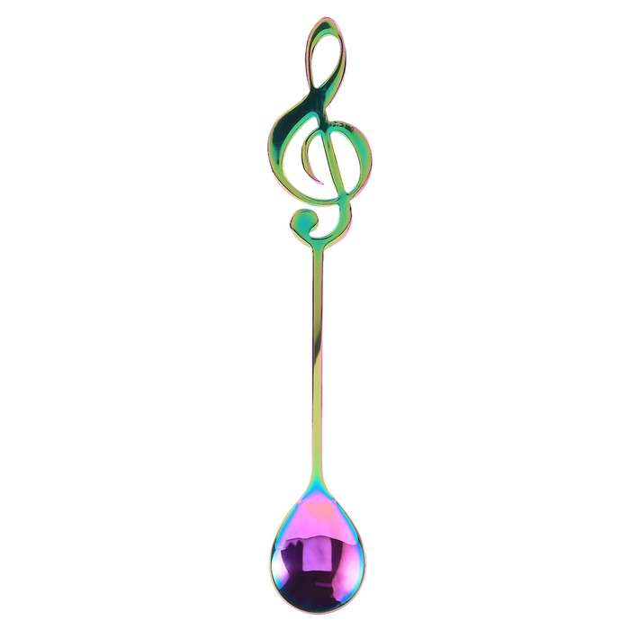 6-pack Stainless Steel Staff Musical Notation Shaped Coffee Spoons