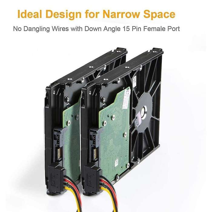 10pcs Sata Power Cable 15pin Male to Female Sata Power Splitter