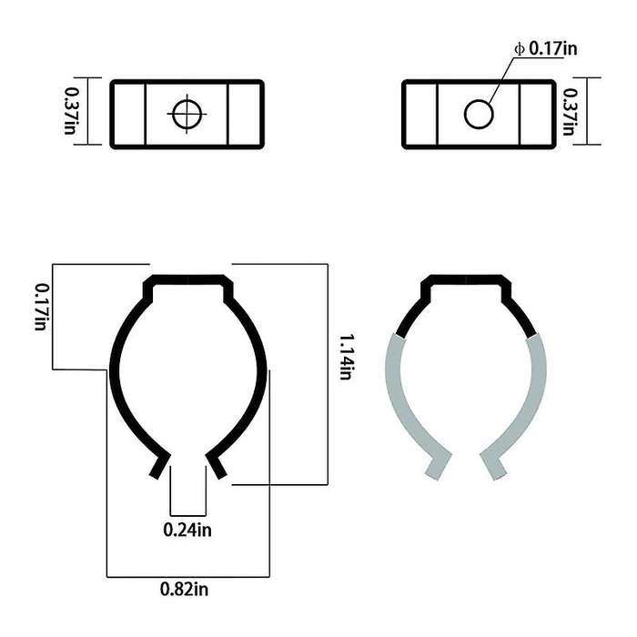 25pcs Stainless Steel Mounting Bracket to Hang T8led Tube  Lampholder