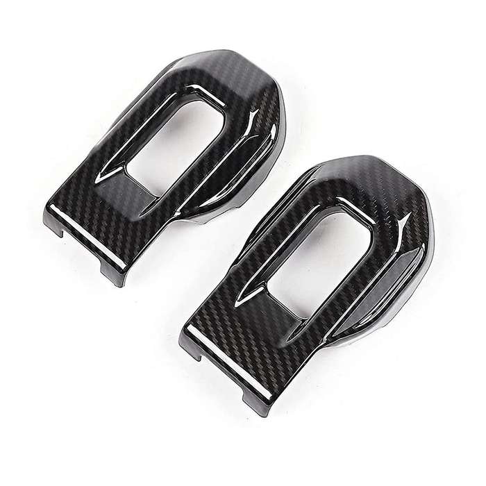 Hood Latch Lock Catch Brackets Cover for 2018-2022 Jeep Carbon Fiber