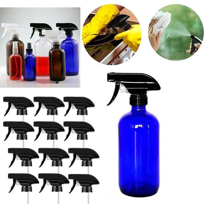 12 Pcs Trigger Sprayer Bottle Nozzle Head - 28/410 Neck Bottle Size
