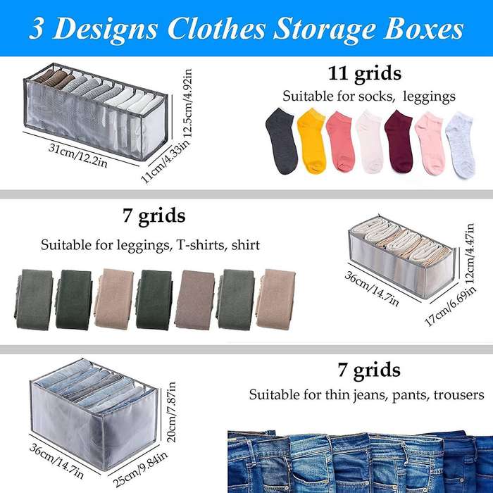 Mesh Clothes Storage Foldable Clothes Collector Jeans Storage Box