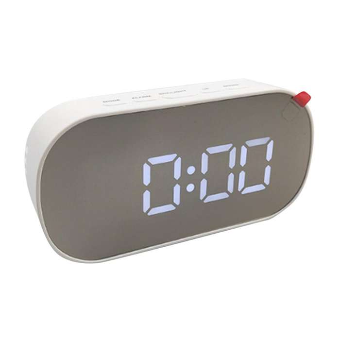 Led Digital Alarm Clock Desktop Kids Bedroom Home Decor White Light