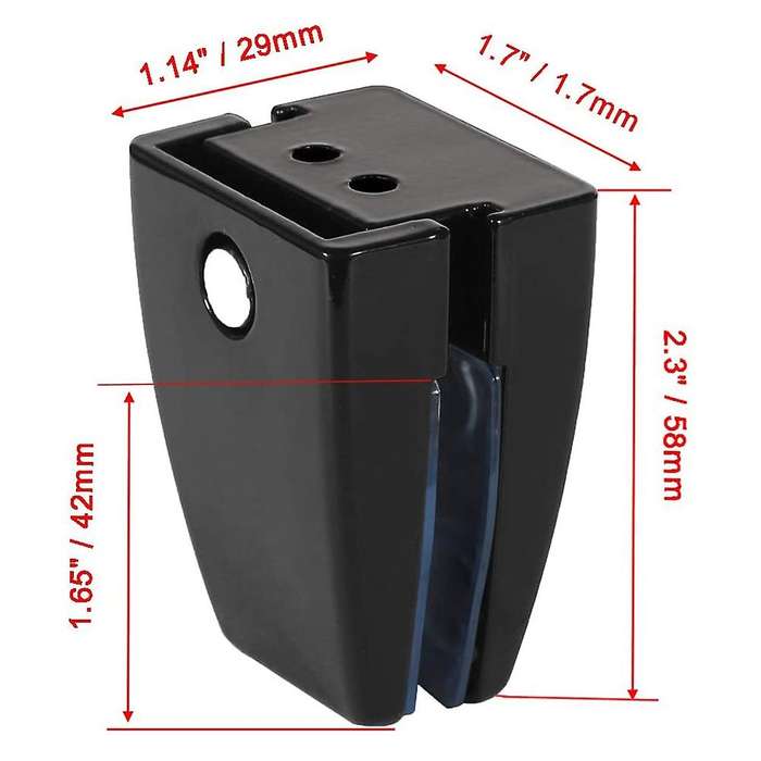 4 Pieces Sneeze Guard Bracket Support Aluminum Alloy Bracket (black)