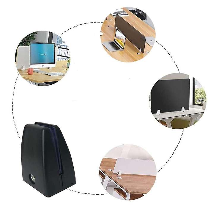 4 Pieces Sneeze Guard Bracket Support Aluminum Alloy Bracket (black)