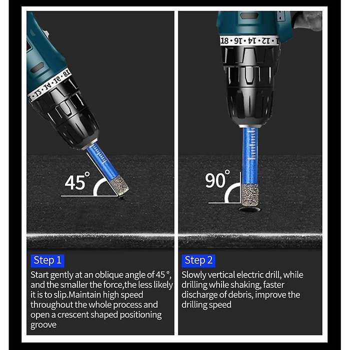 5pcs Dry Diamond Drill Bit for Porcelian Tiles Marble Granite Ceramic