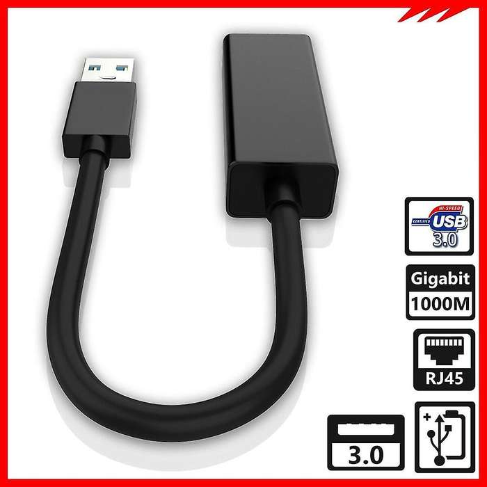 Usb 3.0 Gigabit Ethernet Lan Rj45 1000mbps Network Adapter,black