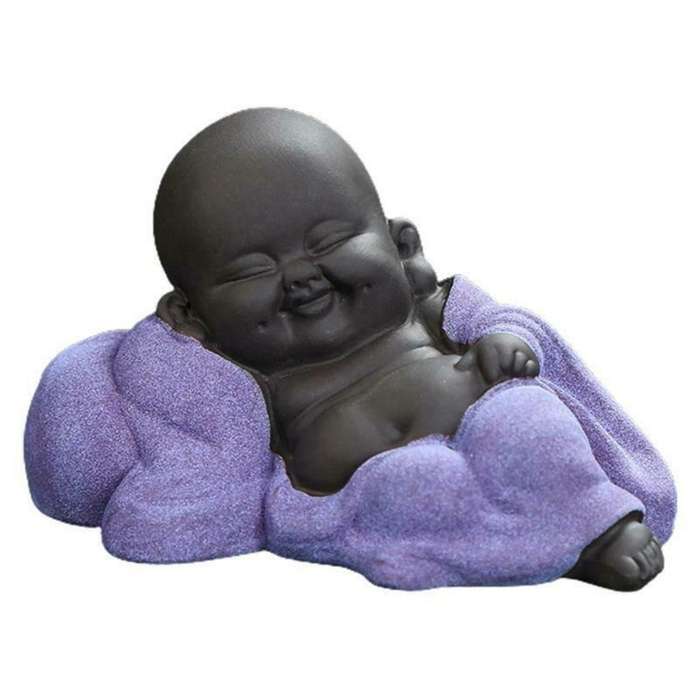 Cute Ceramic Little Baby Monk Buddha Statue Ornaments Home Decor C