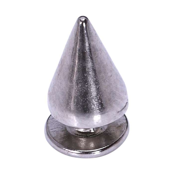 100pcs/set 9.5mm Silver Cone Spikes Studs Diy Craft Cool Rivets Punk