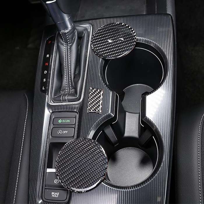 Soft Carbon Fiber Water Cup Holder Mat Cover for Honda Civic 2022