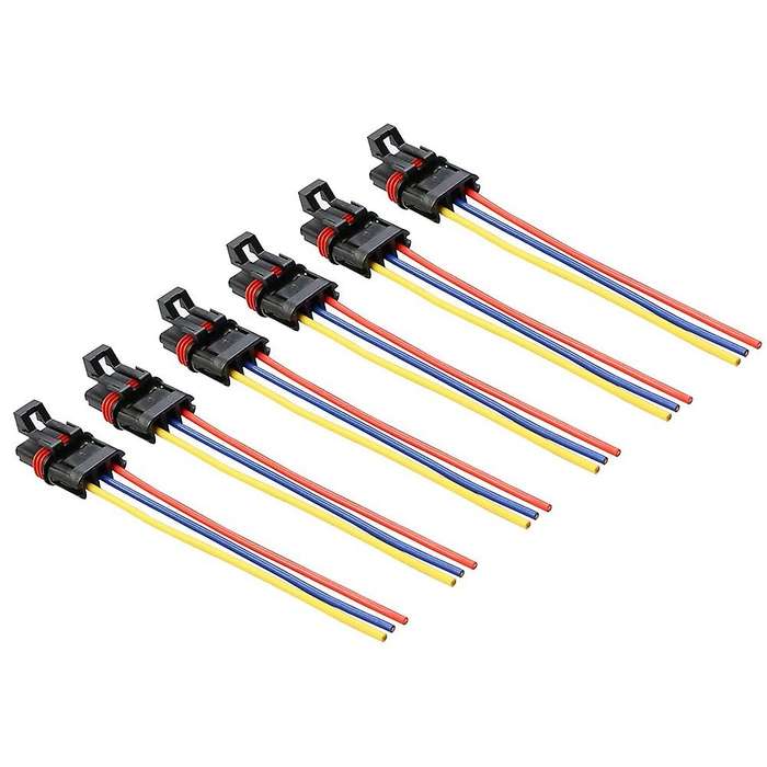 Pulse Power Plug Pigtail Connector for 18-21 Polaris Ranger Rzr 6pcs